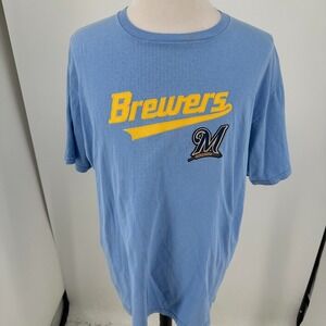 Milwaukee Brewers MLB Baseball T-Shirt MENS Embroidered Short Sleeve SIZE XL